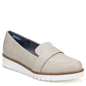 Dr Scholl’s Wedge Loafer Taupe Comfort Slip On Shoes Women 7.5 Imagine